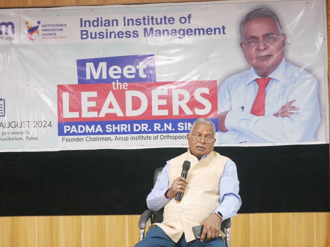 Padma Shri Dr. R.N. Singh Inspires Students at IIBM's “Meet the Leader” Session